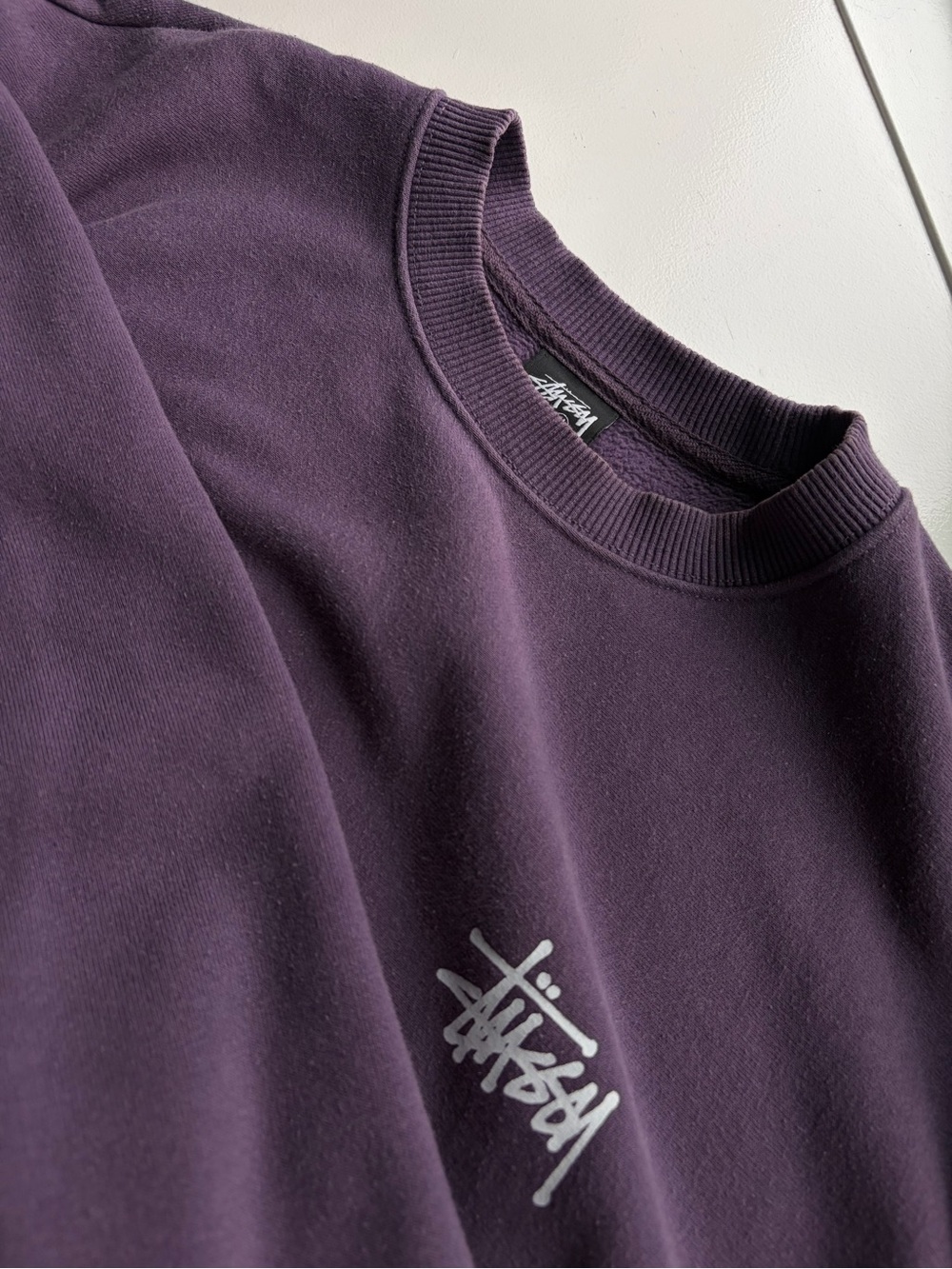 Stussy Purple Logo Crewneck Sweatshirt
